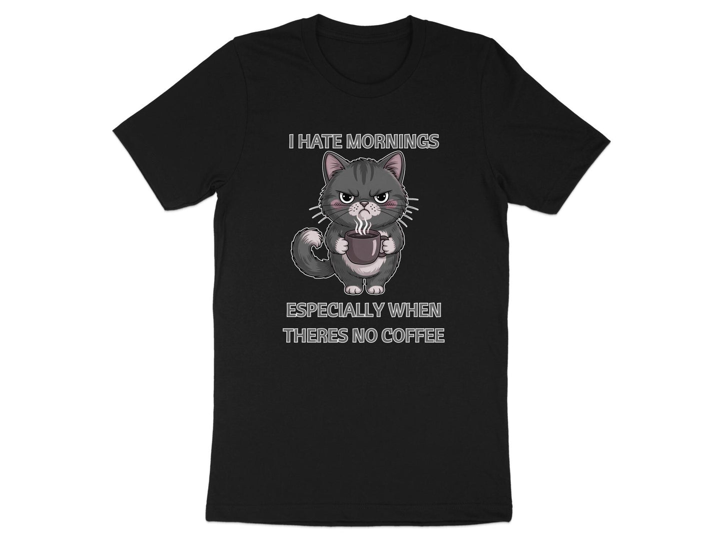 Grumpy Cat Coffee T-Shirt: Funny Gift for Cat Lovers