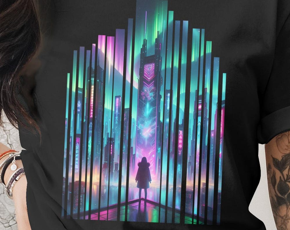 Cyberpunk Cityscape T-Shirt