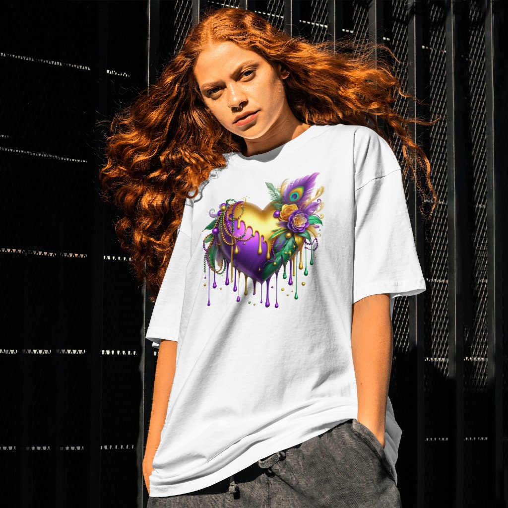 Mardi Gras Heart Tshirt