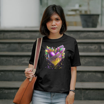 Mardi Gras Heart Tshirt