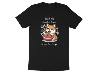 Send Noods Shiba Inu T-Shirt: Funny Ramen Dog, Kawaii Anime Tee