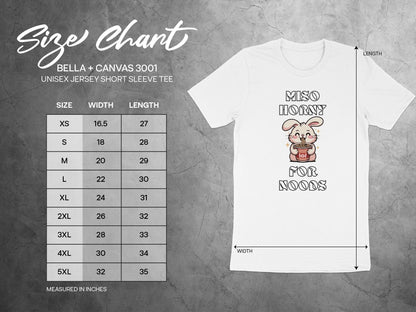 Miso Horny for Noods T-Shirt: Funny Ramen Bunny Graphic Tee