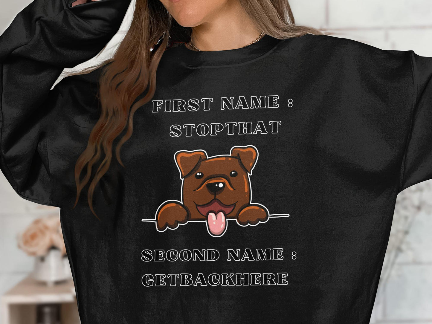 Funny Dog T-Shirt: Stopthat Getbackhere Cartoon Tee - Dog Lover Gift