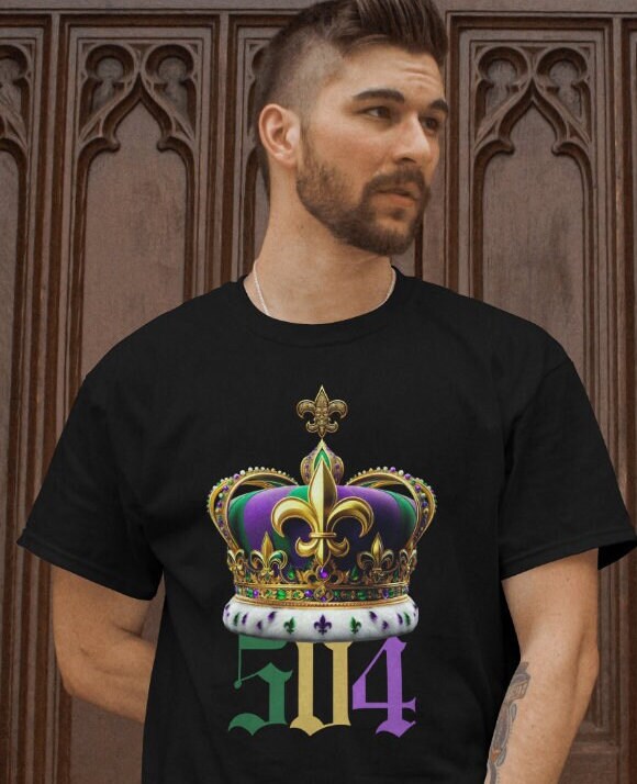 Mardi Gras Saints Parade Tshirt 504 Crown