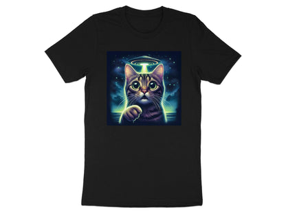 Alien Abduction Tabby Cat T-Shirt: Funny UFO Graphic Tee