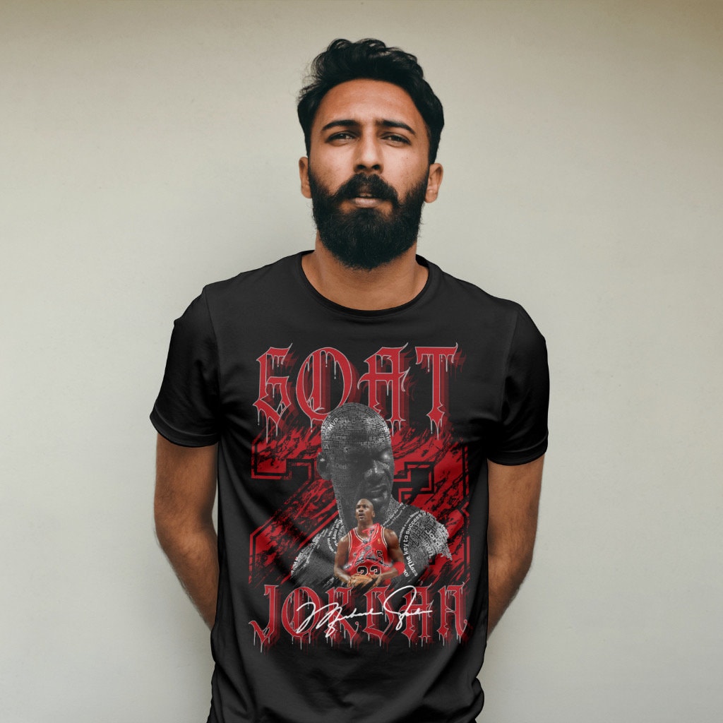 Michael Jordan #23 T-Shirt: Made-to-Order Black Tee