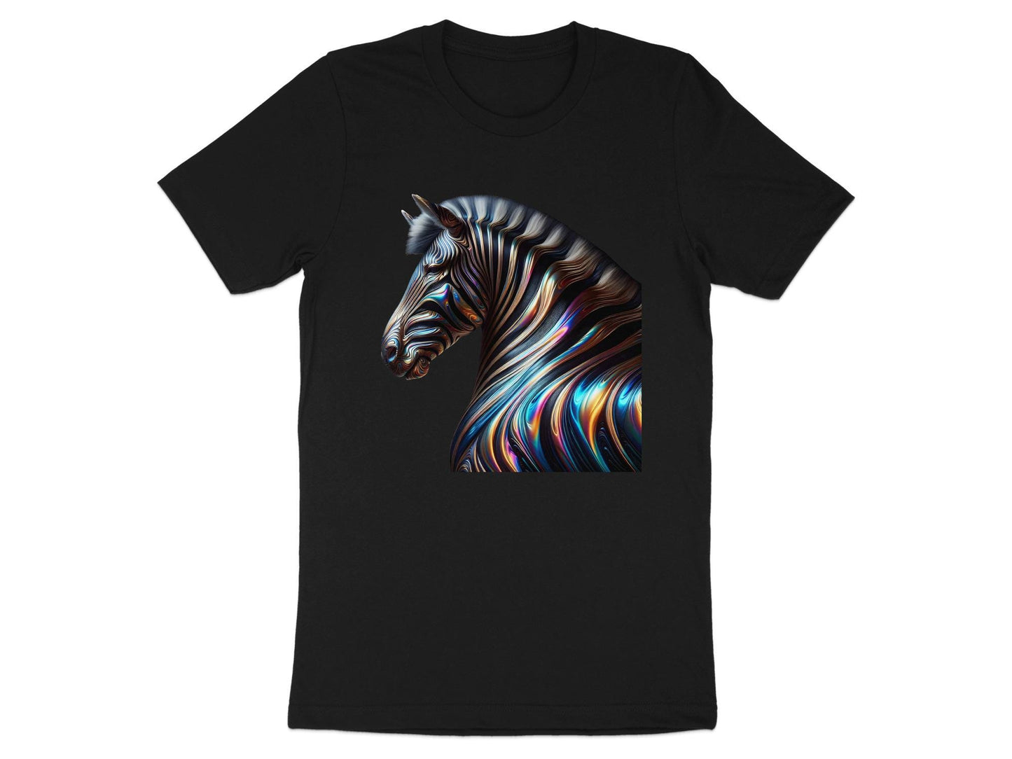 Abstract Zebra T-Shirt: Colorful Animal Art, Modern Graphic Tee