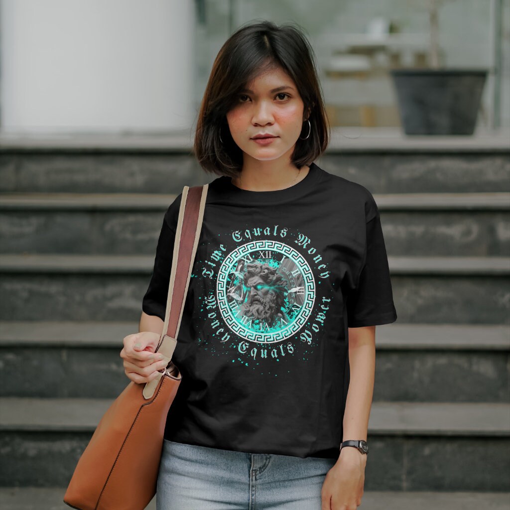 Money Equals Power T-shirt: Greek God Graphic Tee