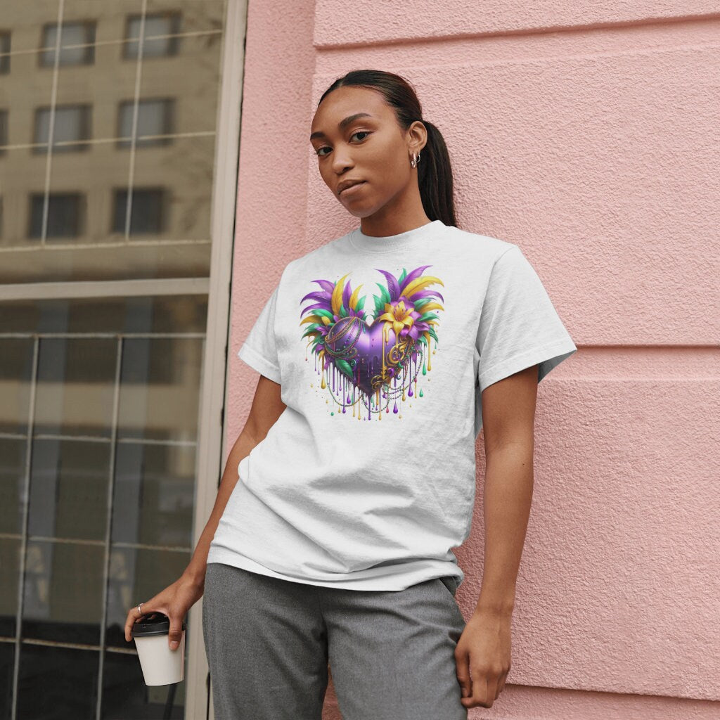Mardi Gras Heart Tshirt
