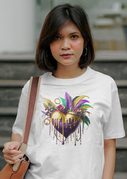 Mardi Gras Heart Tshirt