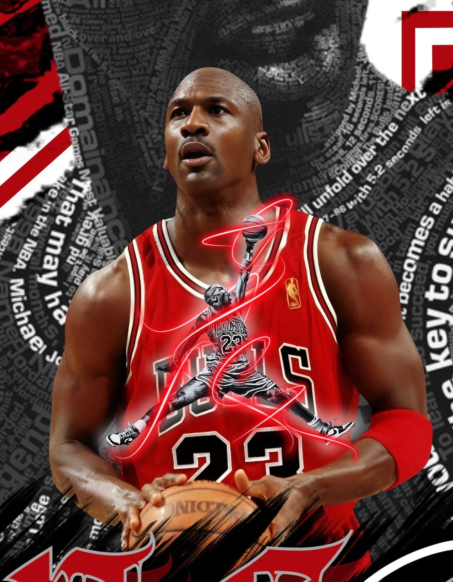 Michael Jordan #23 T-Shirt: Made-to-Order Black Tee