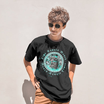 Money Equals Power T-shirt: Greek God Graphic Tee