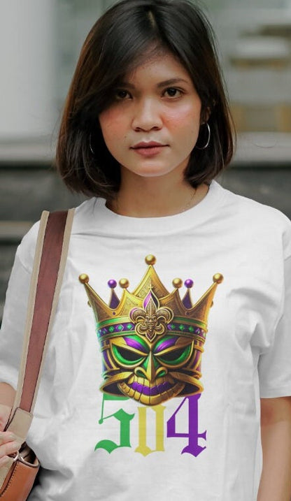 Mardi Gras Parade Krewe Tshirt Saints Crown