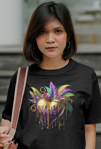 Mardi Gras Heart Tshirt