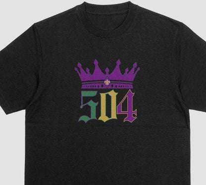 Mardi Gras Tshirt with Crown & Saint Symbol