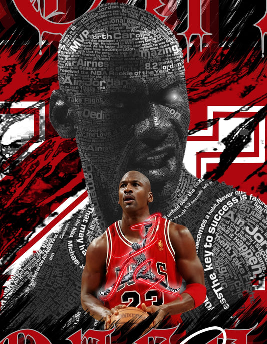 Michael Jordan #23 T-Shirt: Made-to-Order Black Tee