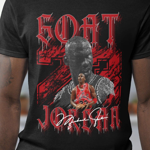 Michael Jordan #23 T-Shirt: Made-to-Order Black Tee