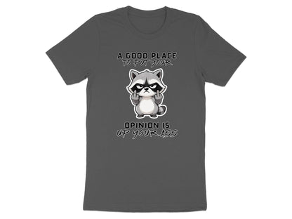 Sarcastic Raccoon Middle Finger T-Shirt: Offensive Humor Graphic Tee