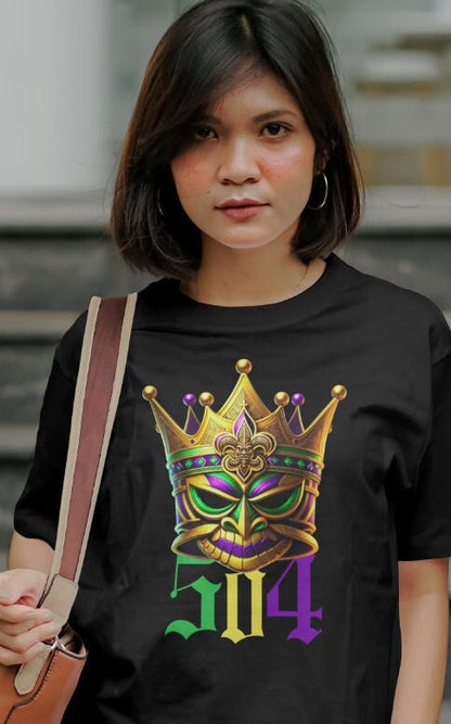 Mardi Gras Parade Krewe Tshirt Saints Crown