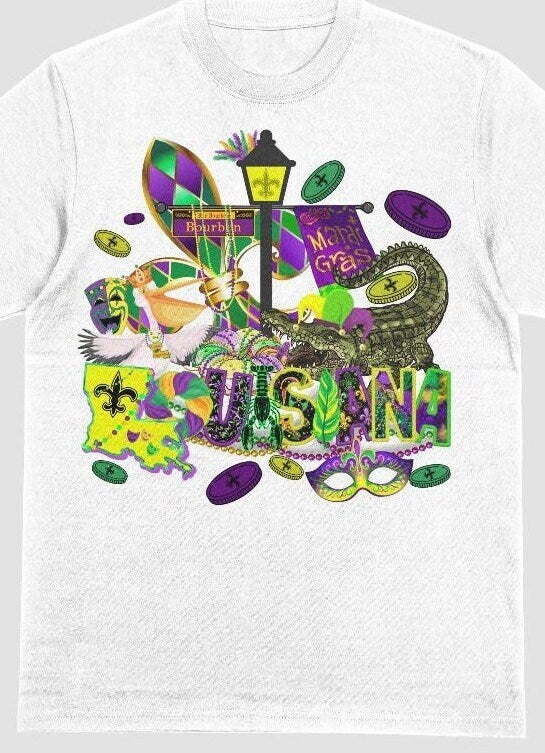 Mardi Gras Nola Louisiana Parade Tshirt