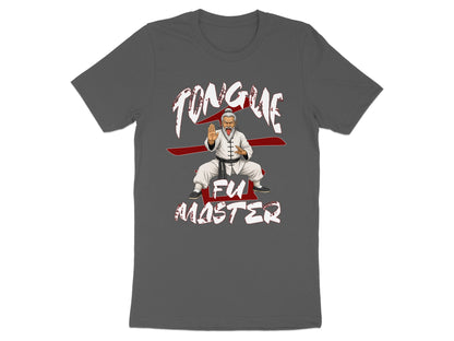 Illustration of a martial artist with "Tongue Fu Master" text.