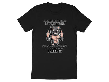 Funny Dog Middle Finger Graphic Tee: Sarcastic Humor Gift