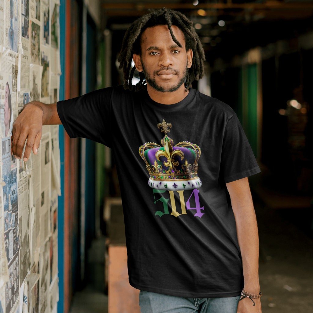 Mardi Gras Saints Parade Tshirt 504 Crown