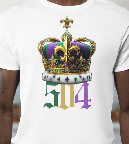 Mardi Gras Saints Parade Tshirt 504 Crown