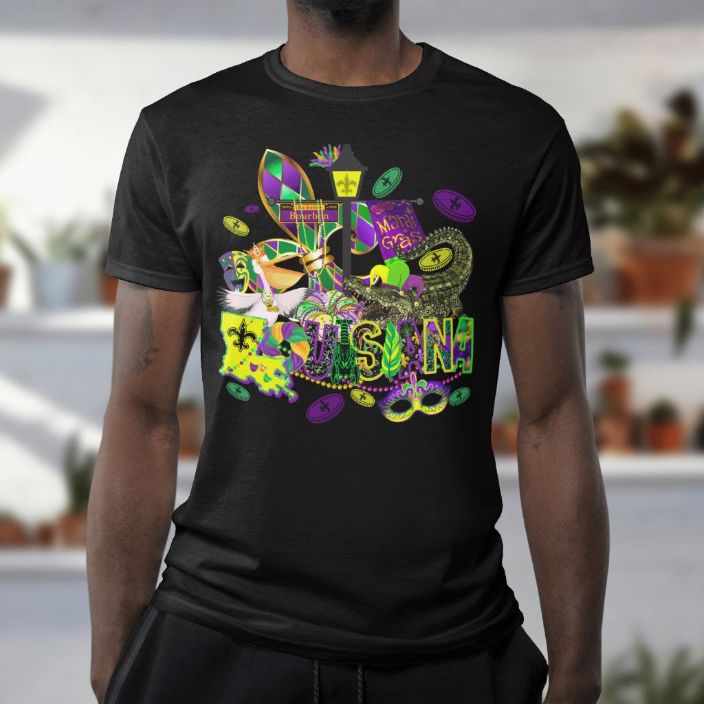Mardi Gras Nola Louisiana Parade Tshirt