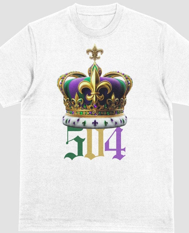 Mardi Gras Saints Parade Tshirt 504 Crown