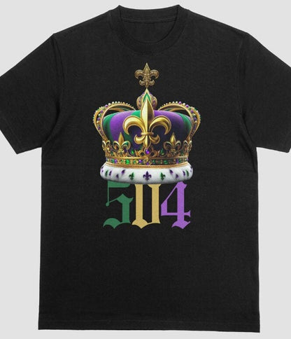 Mardi Gras Saints Parade Tshirt 504 Crown