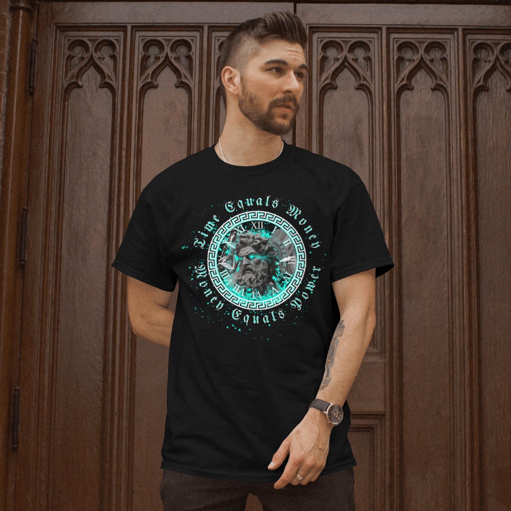 Money Equals Power T-shirt: Greek God Graphic Tee