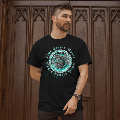 Money Equals Power T-shirt: Greek God Graphic Tee