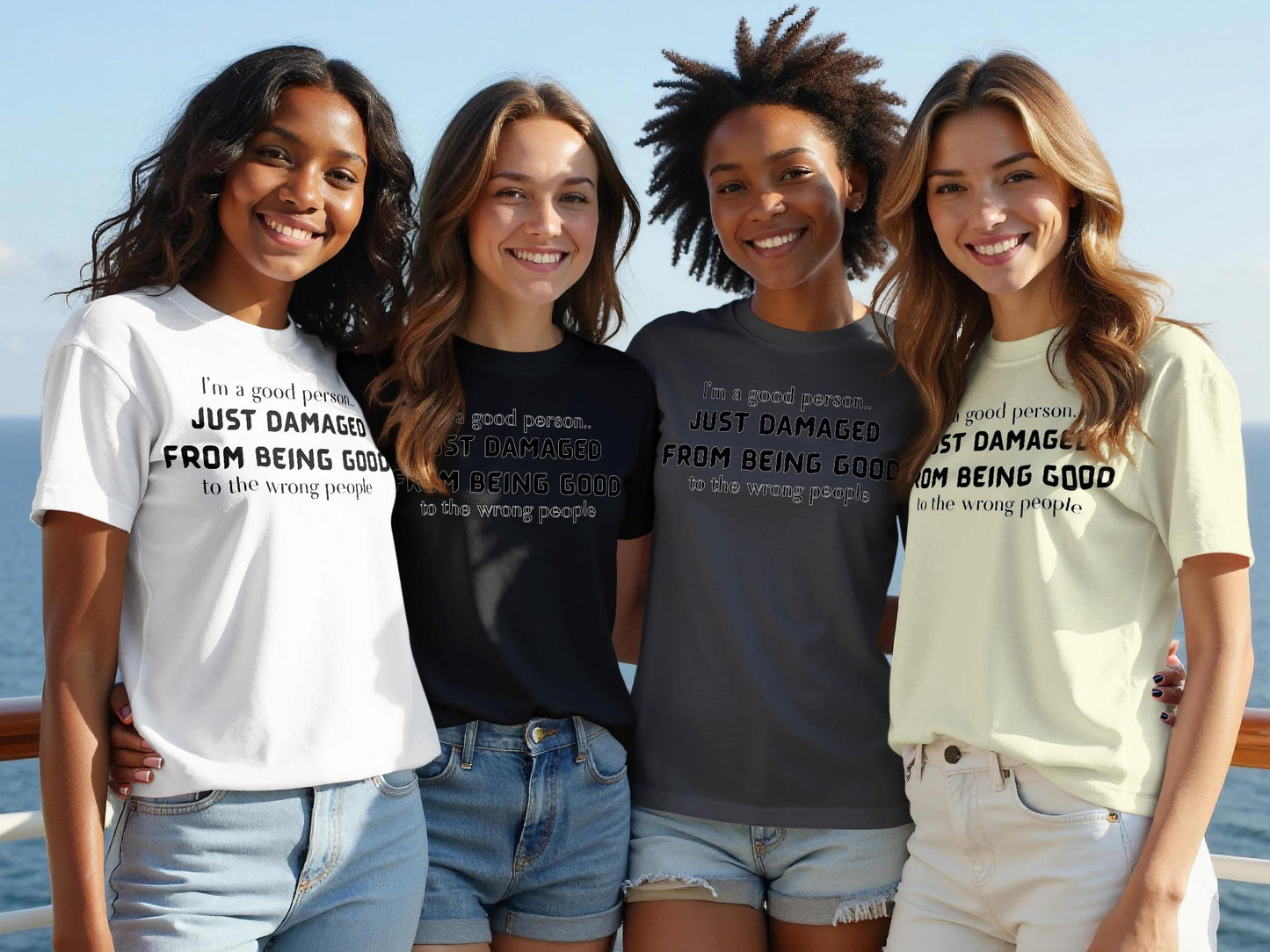 Damaged From Being Good T-Shirt: Sarcastic Introvert Tee