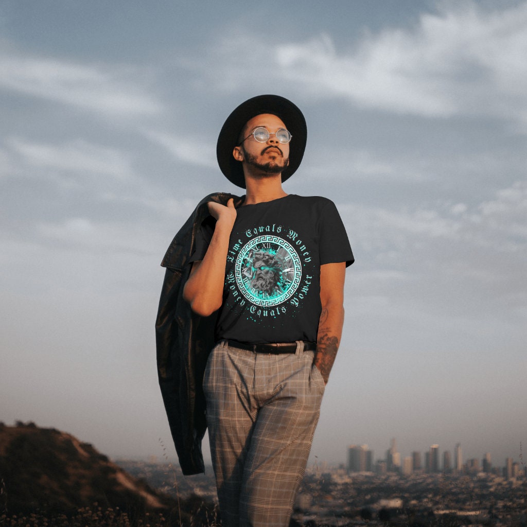 Money Equals Power T-shirt: Greek God Graphic Tee