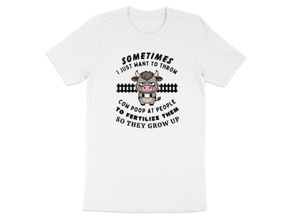 Grumpy Cow Coffee T-Shirt: Funny Sarcastic Humor Tee