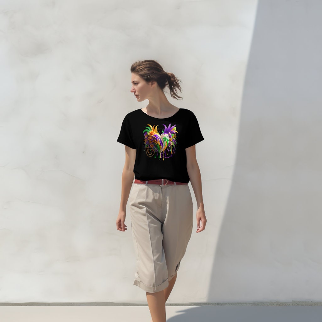 Mardi Gras Tshirt Heart
