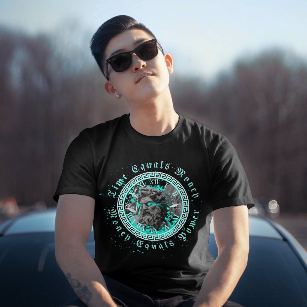Money Equals Power T-shirt: Greek God Graphic Tee