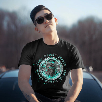 Money Equals Power T-shirt: Greek God Graphic Tee
