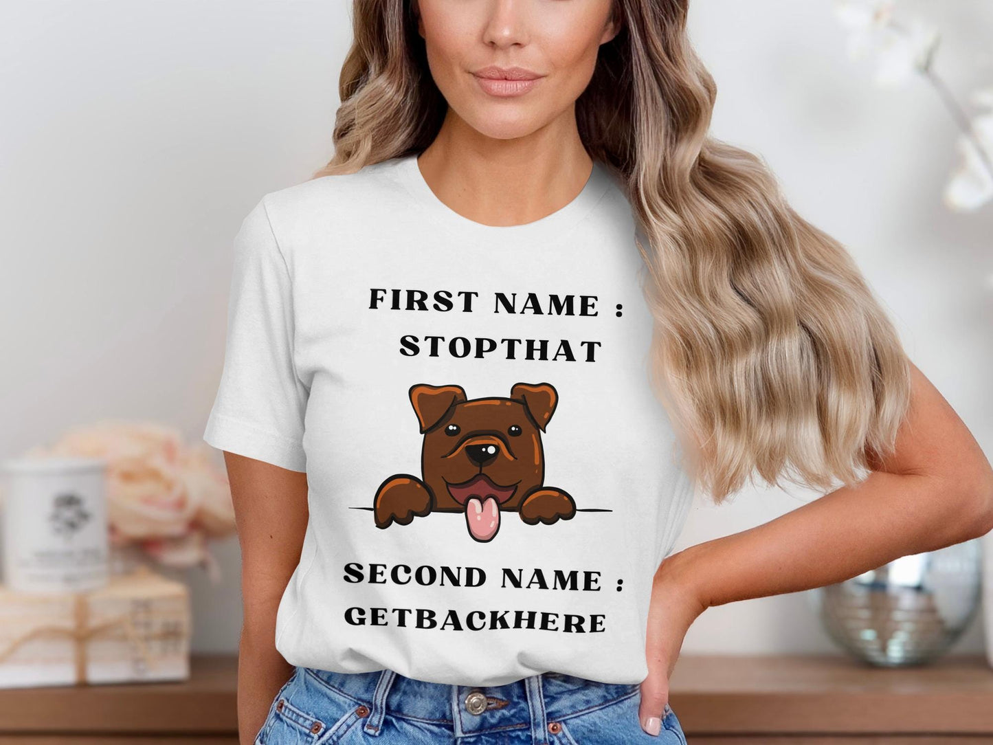 Funny Dog T-Shirt: Stopthat Getbackhere Cartoon Tee - Dog Lover Gift