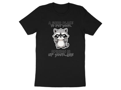Sarcastic Raccoon Middle Finger T-Shirt: Offensive Humor Graphic Tee