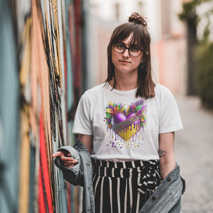Mardi Gras Heart Tshirt