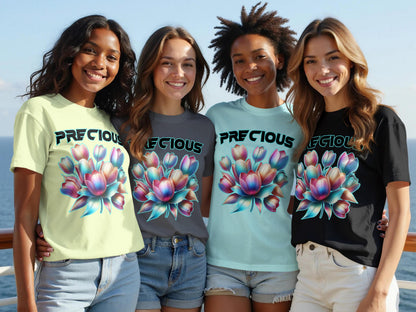 Precious Tulips T-Shirt, Floral Tee, Flower Graphic Shirt, Cute T Shirt, Trendy Shirt, Aesthetic T Shirt, Gifts for Her, Gift for Him