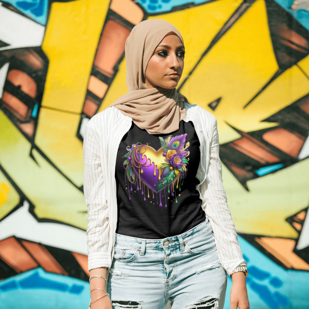 Mardi Gras Heart Tshirt