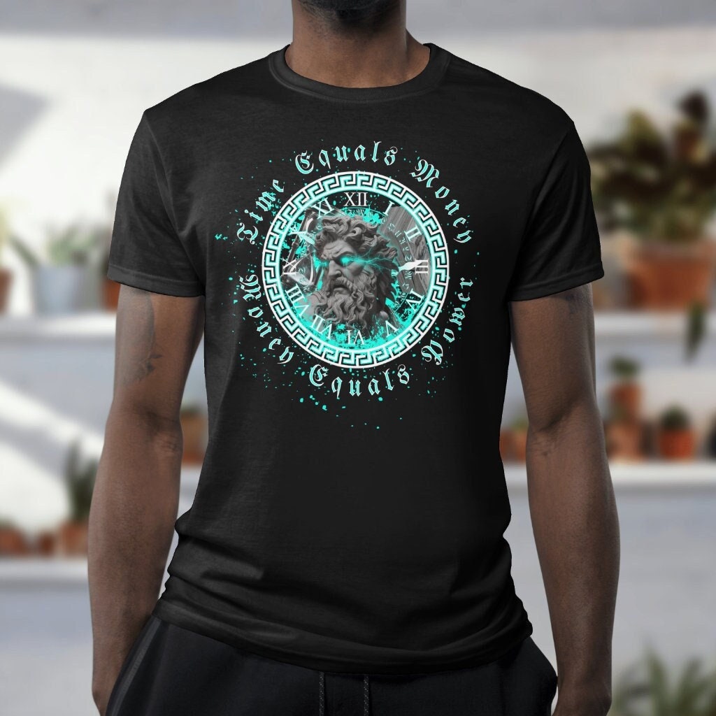 Money Equals Power T-shirt: Greek God Graphic Tee