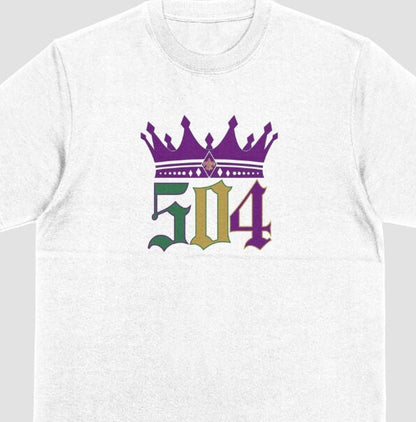 Mardi Gras Tshirt with Crown & Saint Symbol