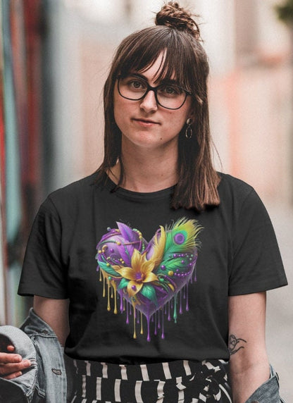 Mardi Gras Heart Tshirt