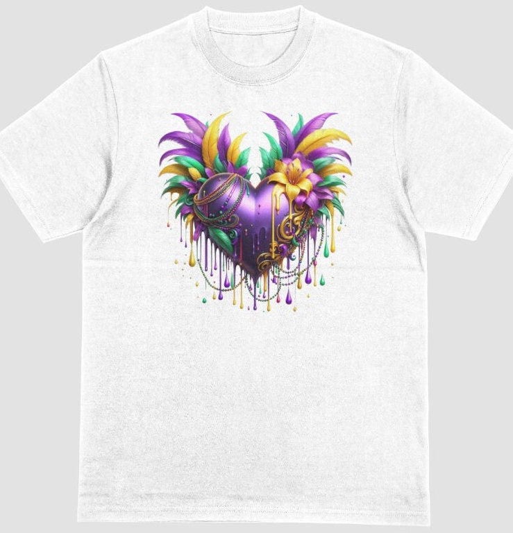 Mardi Gras Heart Tshirt
