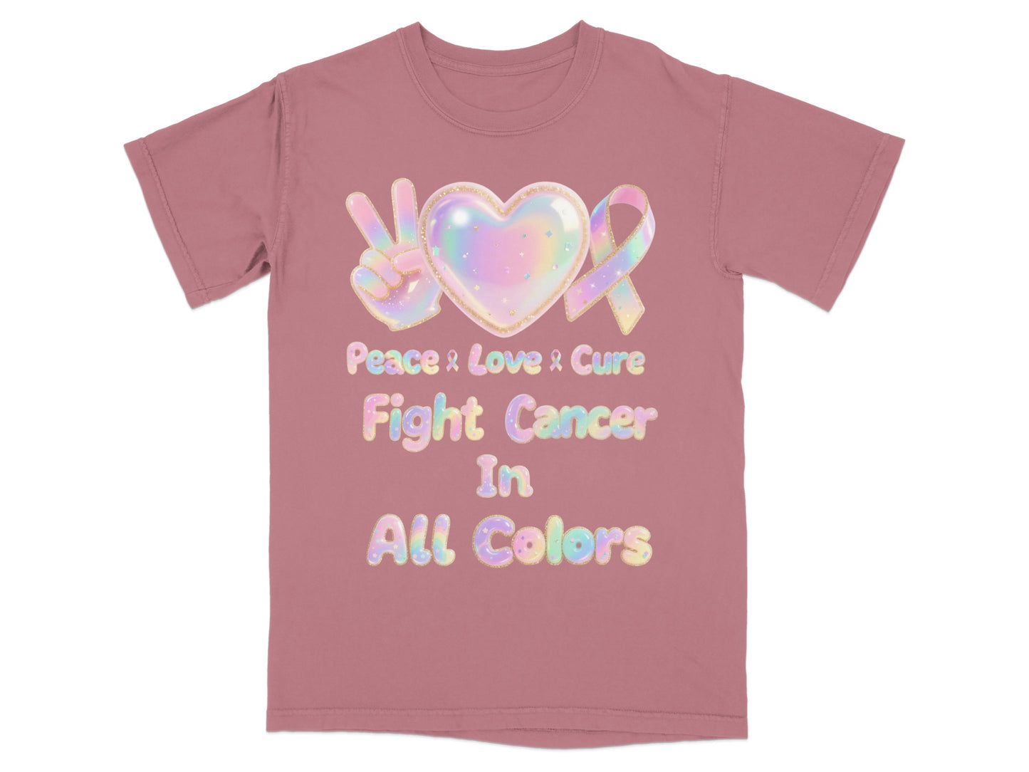 Peace Love Cure Fight Cancer in All Colors product type