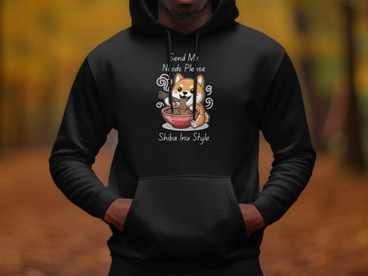 Send Noods Shiba Inu T-Shirt: Funny Ramen Dog, Kawaii Anime Tee